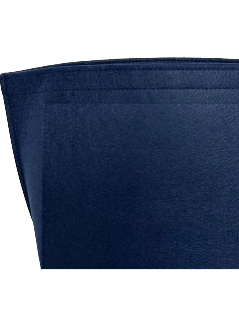 إكسفور منظم حقيبة يد من اللباد متعدد الجيوب، منظم حقيبة حمل قابل للطي، منظم من اللباد، شكل قاعدة لحقائب اليد، لإدخال منظم المحفظة، أزرق مقاس 21*17*13 سم - Image 4