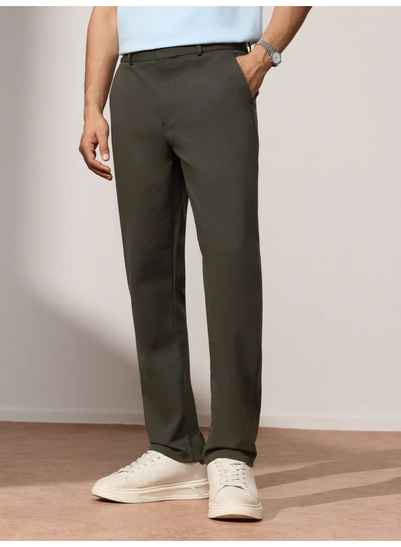 The Souled Store  The Souled Store Men Chocolate Brown Solid Regular Fit All-Day Pants for Men | Best Price UAE