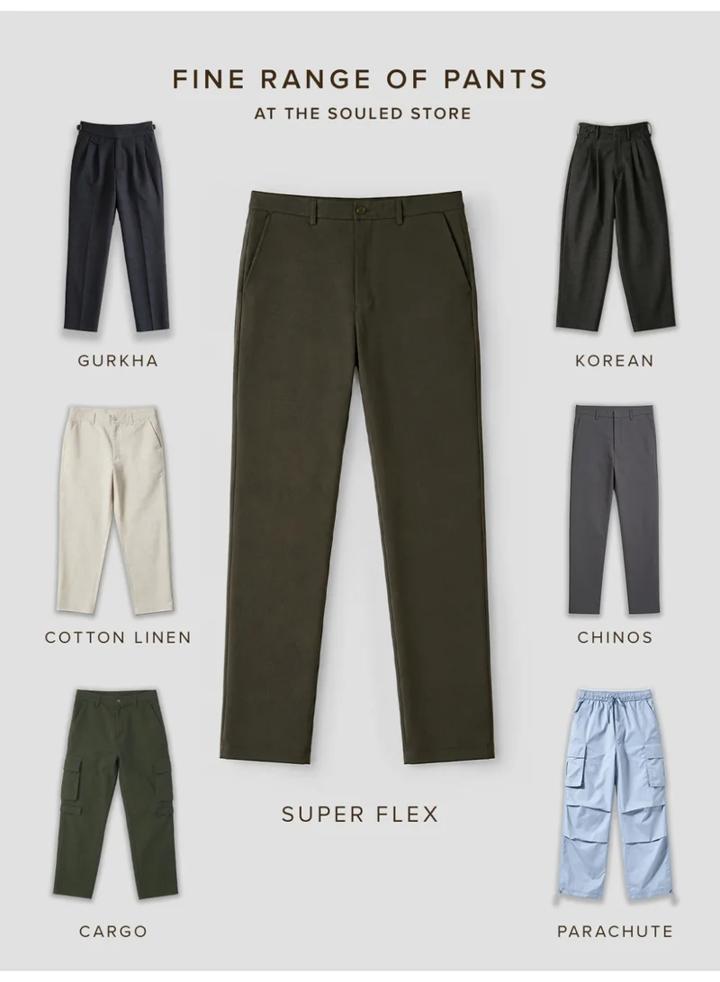 The Souled Store  The Souled Store Men Chocolate Brown Solid Regular Fit All-Day Pants for Men | Best Price UAE