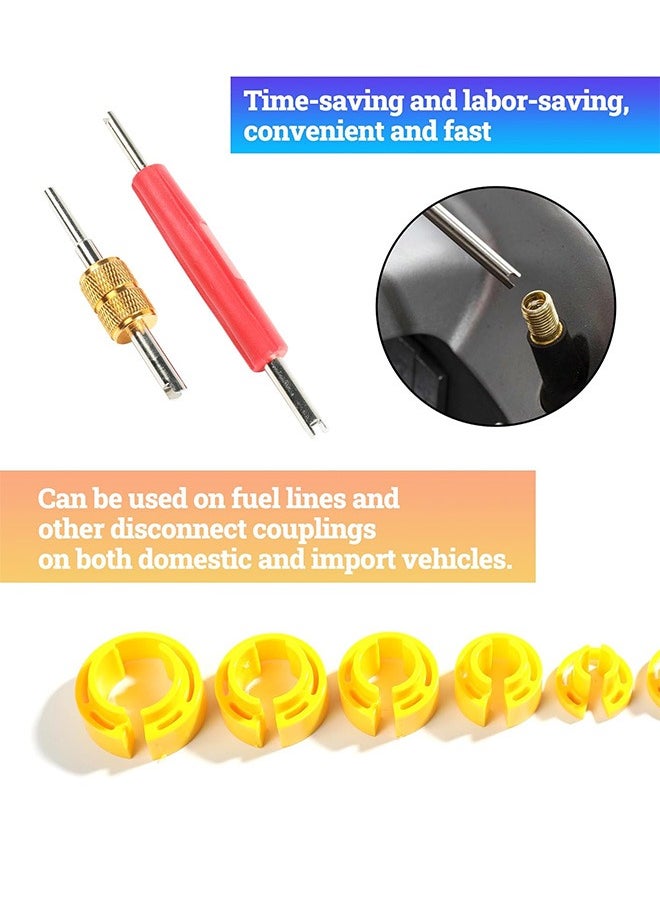 GMORO Car AC Fuel Line Disconnect Tool Set,1/4 5/16 3/8 1/2 5/8 3/4 7/8 Inch Master Quick Disconnect Tool Kit,Fuel Line Removal Tool Set for Compressor Air Conditioning Pipe Transmission Oil Cooler  - Image 5