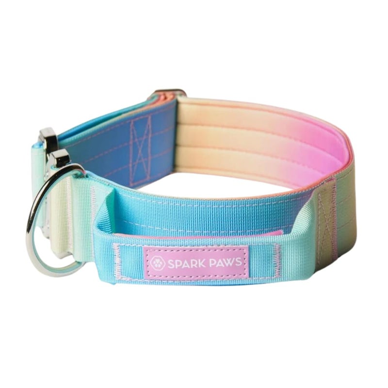 Spark Paws Tactical Dog Collar with Handle - Premium Quality Collar, Robust and Durable Design for Large, Strong Breeds - Pitbulls, Labradors, GSD - Pastel Icing - M - Image 1