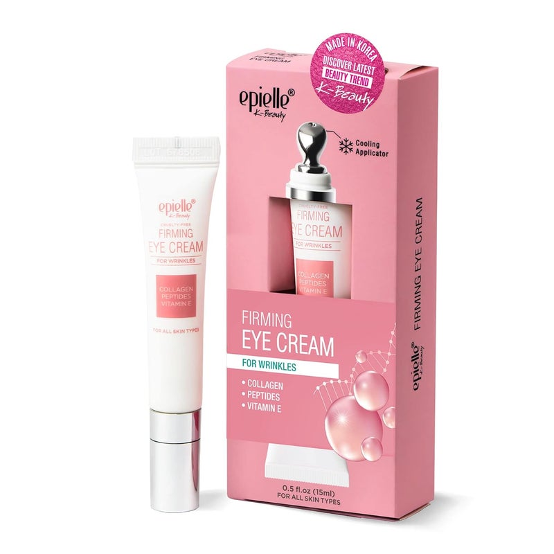 Epielle Firming Eye Cream  AntiAging Serum for Sagging Skin and Wrinkles  Cooling Applicator for Refreshing Application  Korean Skincare
