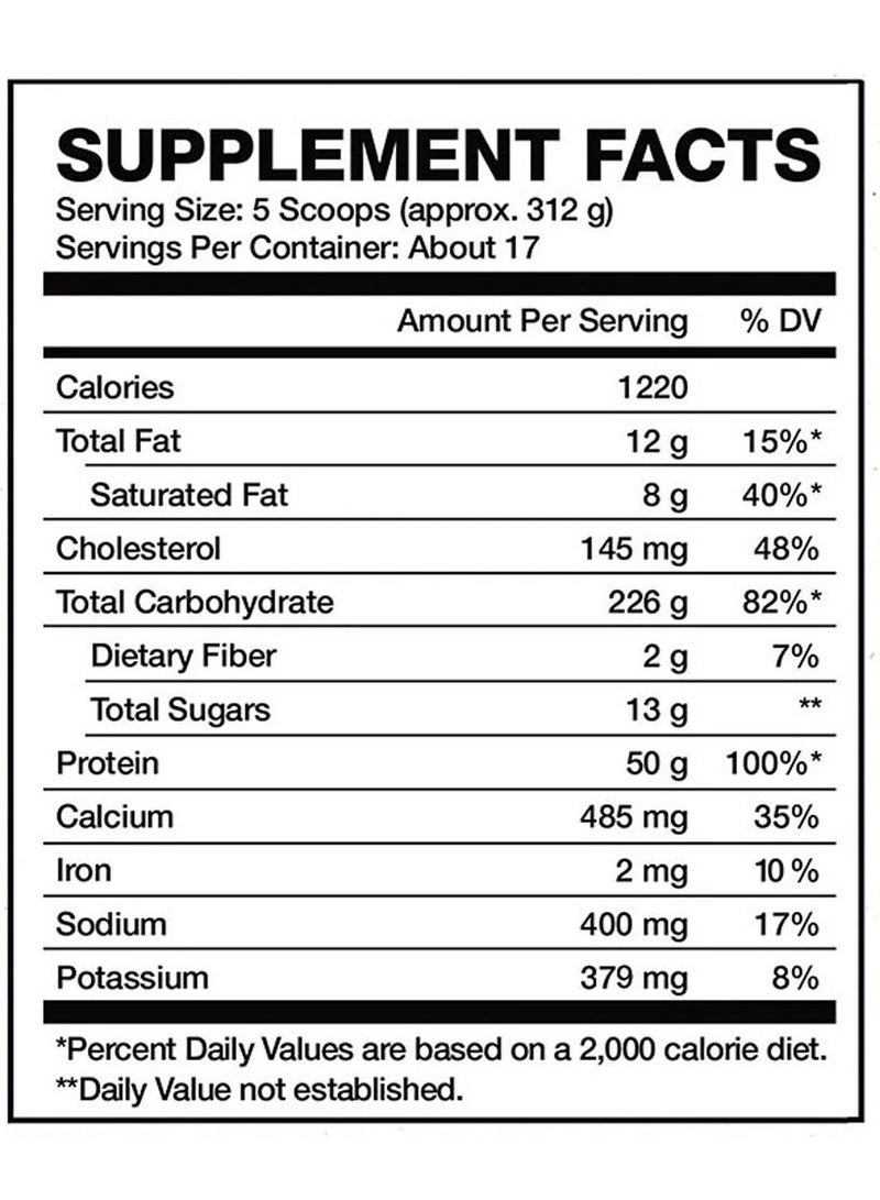 أيفوجن نيوتريشن سوبر هيوج ماس جينر - ايس كريم فانيليا  - (5.4 كجم) - Image 2