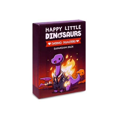 Unstable Games Happy Little Dinosaurs Dating Disasters Expansion Pack Cute Card Game for kids teens adults Dodge lifes disasters 24 players Ages 8 Great for game night - Image 1
