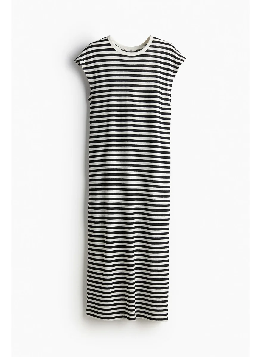 H&M Linen-Blend Midi Dress