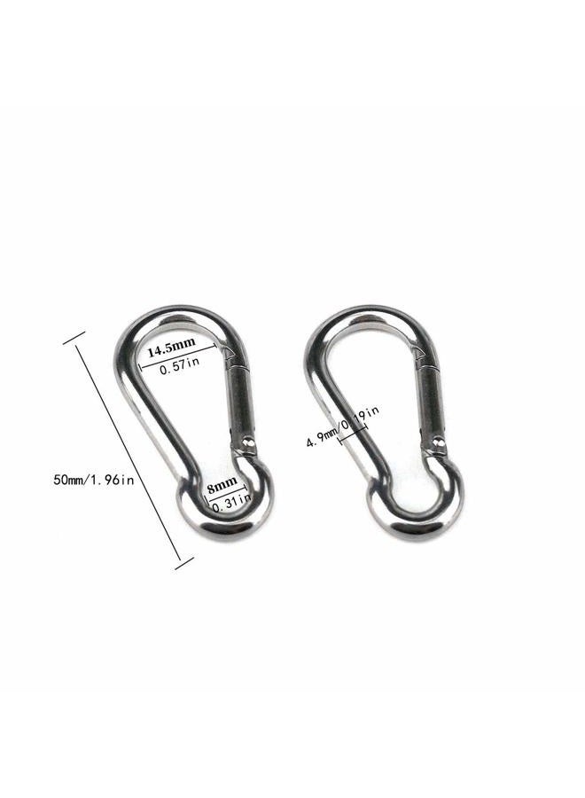 Hamineler 2PCS 304 Stainless Steel Single Pulley Block M15, Wire Rope Crane Pulley Block Hanging Wire Towing Wheel with 2PCS Spring Snap Hook - Image 3