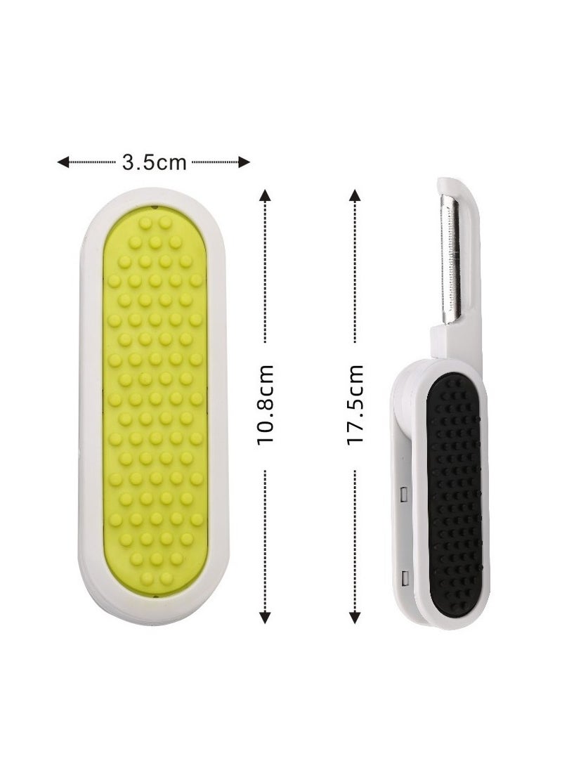 Generic 3 In 1 Multifunctional Foldable Peeler, Fruit Silcer High Quality Built in ٍcrubber Multipurpose Peeler For Fruits Vegetables Kitchen Tool Accessories, Grater Kitchen Gadgets (Assorted Colors)  - Image 3