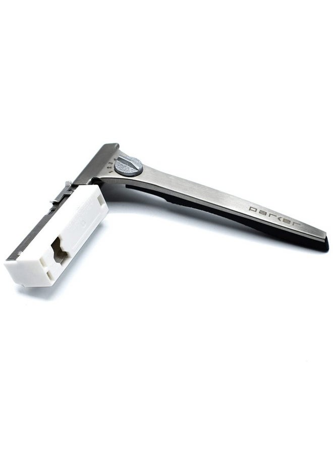 Parker Safety Razor - Parker’S Adjustable Injector Razor - Single Edge Adjustable Safety Razor - 20 Parker Injector Razor Blades Included - Customize Your Shave With A Turn Of The Dial - Image 1