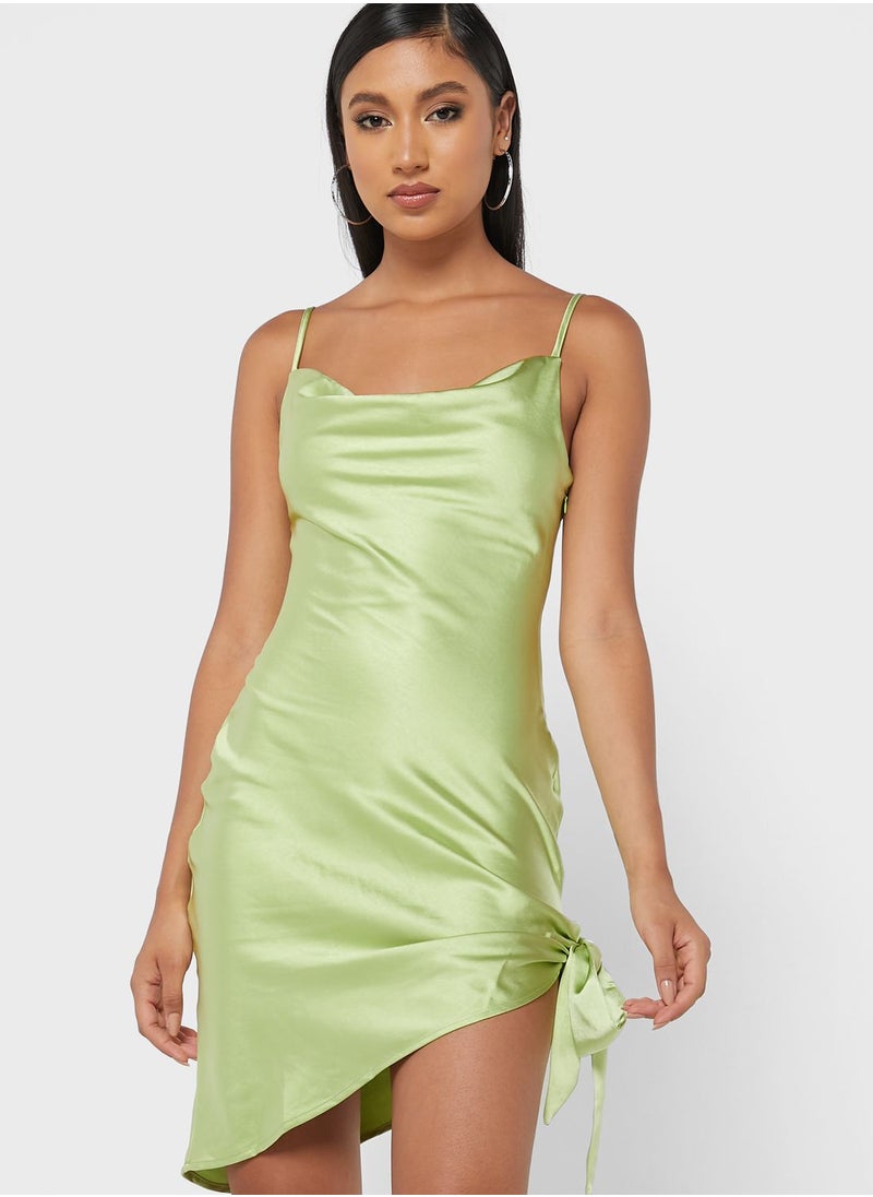 Miss Pap Cowl Neck Strappy Tie Detail Dress  - Image 1