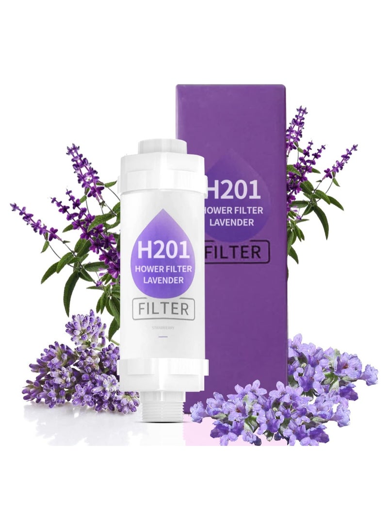 Lavender Shower Filter with Aroma Therapy | Universal Fit | Hard Water Softener | Chlorine & Fluoride Removal | Skin & Hair Care | Eco-Friendly  - Image 1