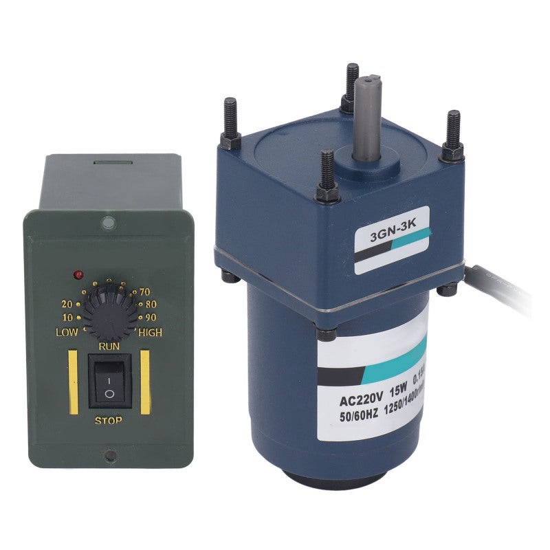XD 15W Gear Motor 1250r Min 50Hz With Speed Controller - High Torsion 220VAC Single Phase Geared Motor for Cutting Machines Mowers Engraving Machines - Image 4