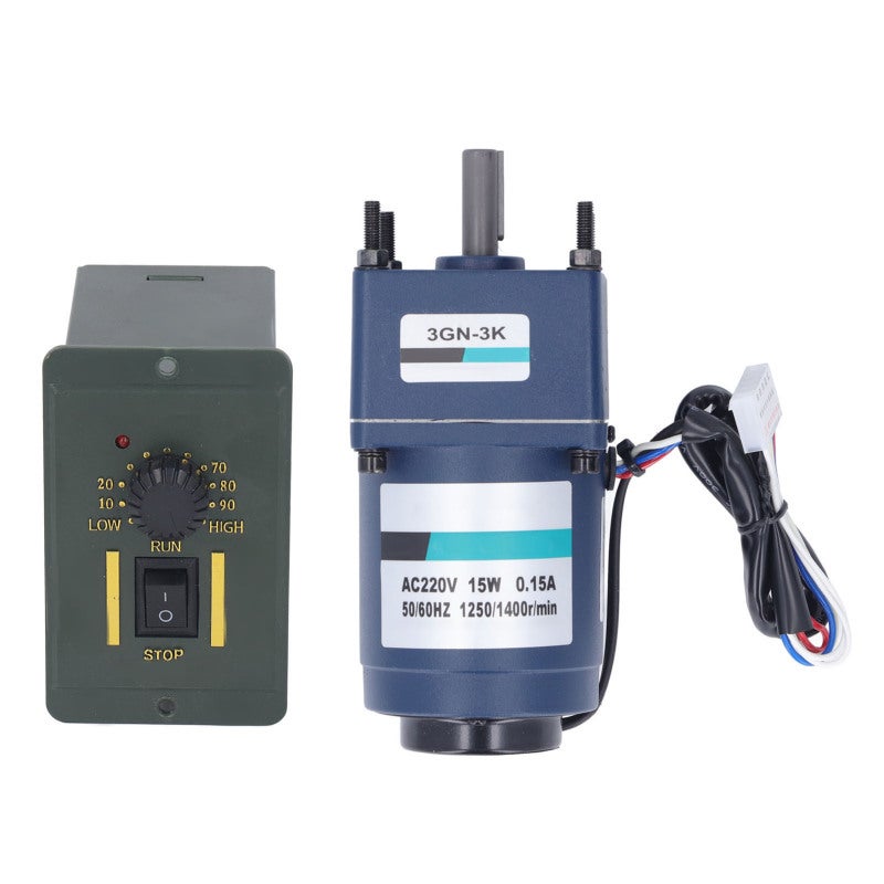 XD 15W Gear Motor 1250r Min 50Hz With Speed Controller - High Torsion 220VAC Single Phase Geared Motor for Cutting Machines Mowers Engraving Machines - Image 2