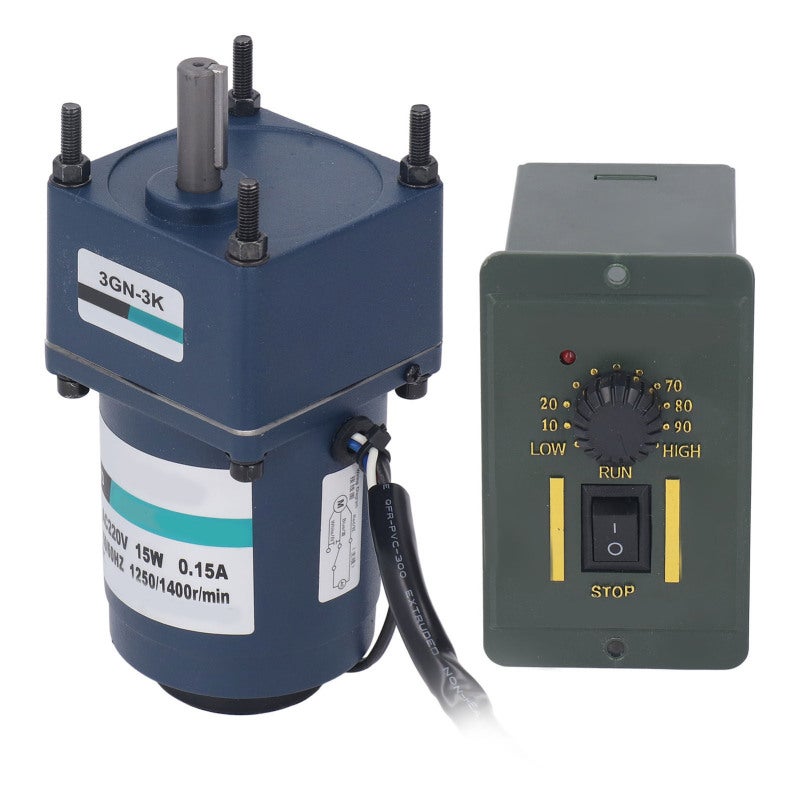 XD 15W Gear Motor 1250r Min 50Hz With Speed Controller - High Torsion 220VAC Single Phase Geared Motor for Cutting Machines Mowers Engraving Machines - Image 5
