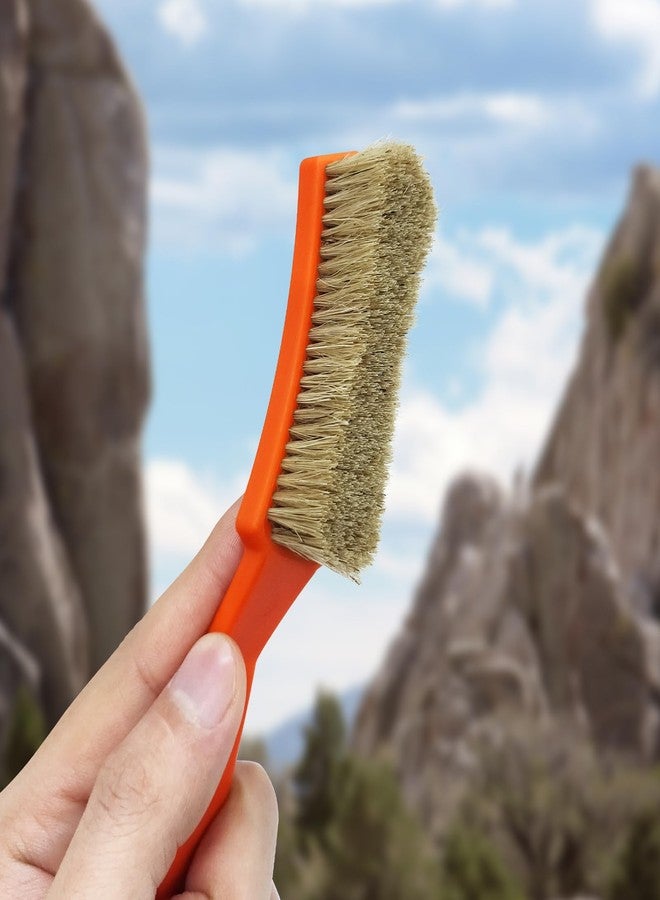 TWO STONES Bouldering Brush with Thick Ultra Durable Boar's Hair Bristles,Perfect Rock Climbing Brushes for Rock Climbing Holds on Climbing Wall as Climbing Chalk Brush Indoor or Outdoor (Black&Grey) - Image 4