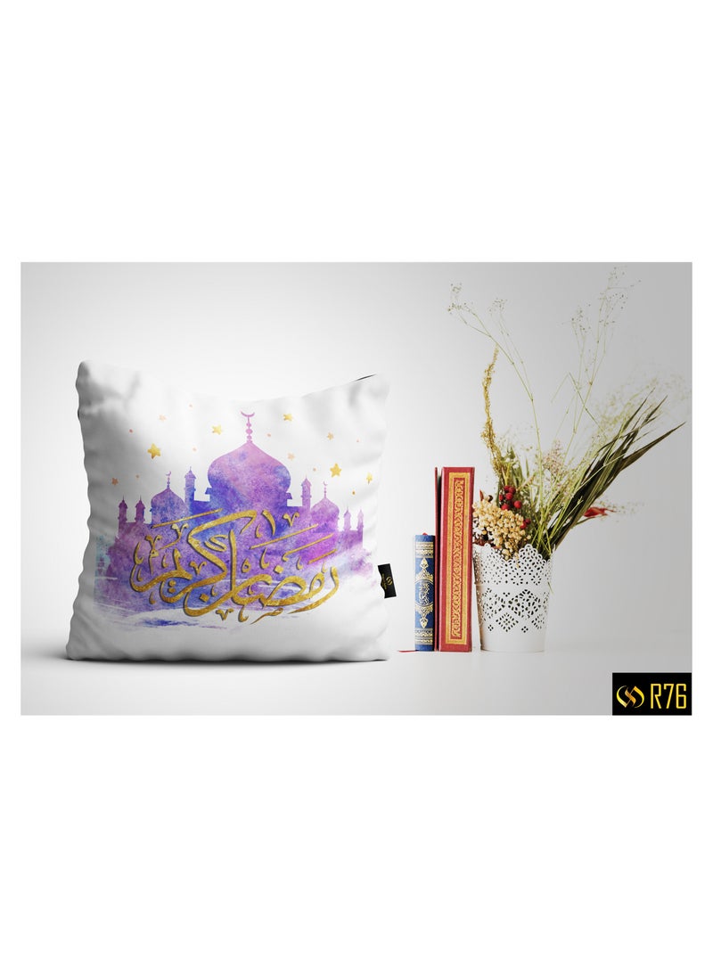 نجيب سليم كيس مخدة بتصميم رمضاني / غطاء وسادة رمضان 45x45 cm R67 