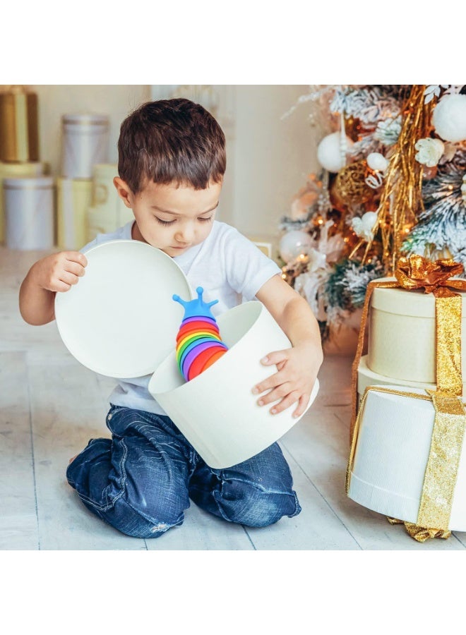 عبوة من قطعتين من ألعاب تعليمية متعددة الاستخدامات على شكل يرقة ملتوية مناسبة لتدريب قبضة الأطفال من سن 0 إلى 4 سنوات و8 أشهر (ألوان عشوائية) - Image 3