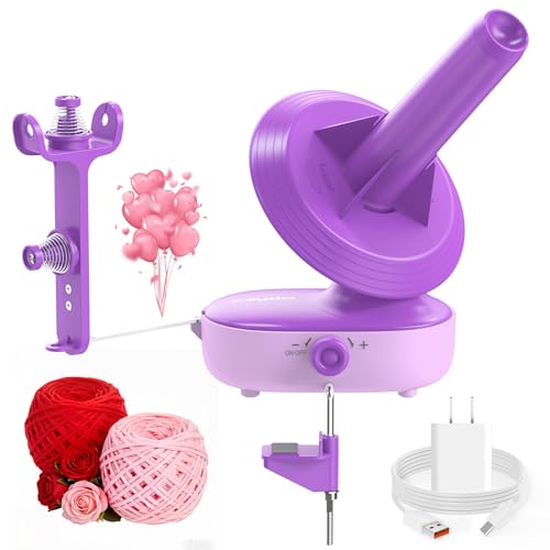 Caydo A1 Max Electric Yarn Winder 10oz Large Automatic Ball Winder for Crocheting DualSpring Strong Tension Stepless Speed Yarn Cake Spinner Organizer Ideal Present for Crochet LoversPurple - Image 1