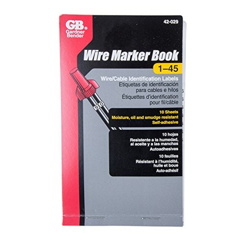 Gardner Bender 42-029 Pocket Wire Marker Booklet, White - Image 2