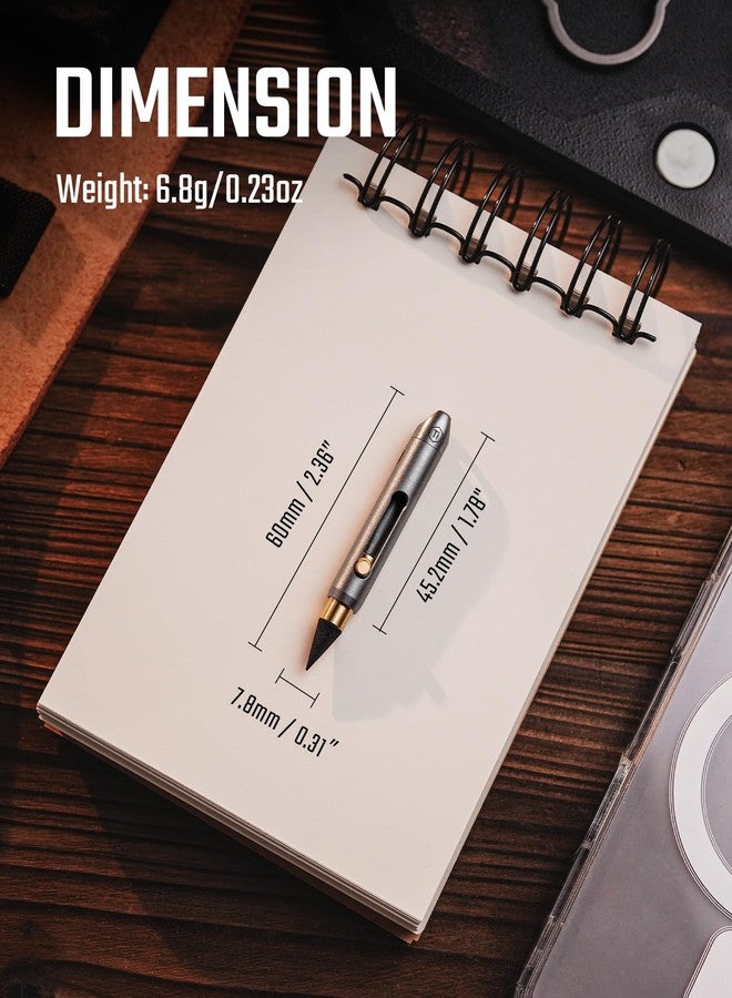 KeyUnity KP06 Titanium Mini Mechanical Infinity Pencil with Retractable Tip - Image 4