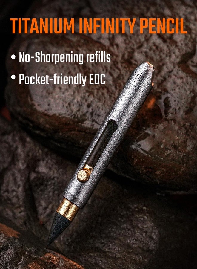 KeyUnity KP06 Titanium Mini Mechanical Infinity Pencil with Retractable Tip - Image 2