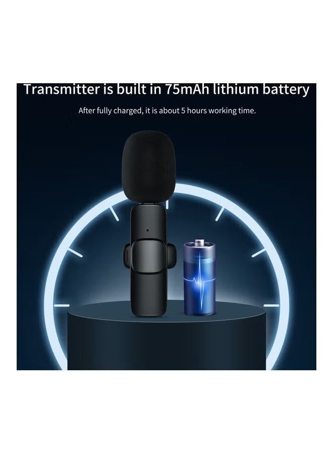 REACLOUD 360 Mini Wireless Lavalier Microphone Black - Image 2