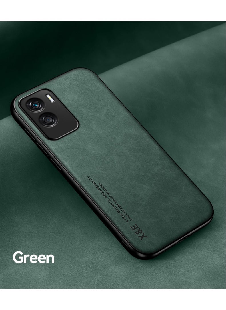 ICARLUS Case for Honor 90 Lite 5G Cover Bumper Built-in Metal Plate Green  - Image 2