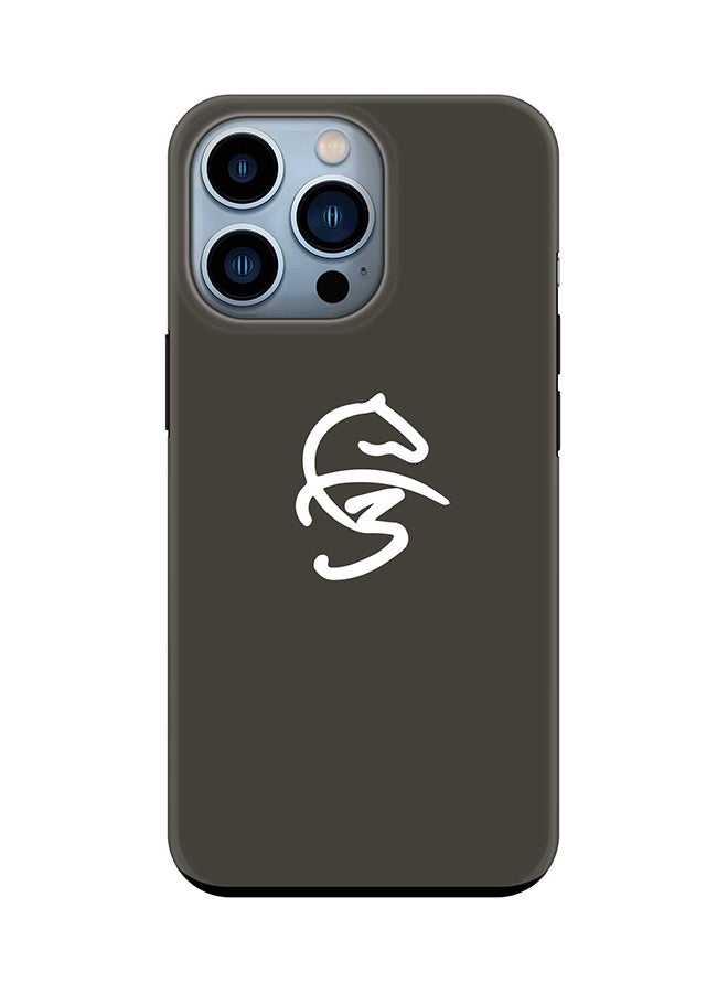 Stylizedd غطاء قوي مخصص لجهاز آيفون 15 برو بطبقتين هجين من PC وTPU - لون رمادي فاز3 أيقونة - Image 1