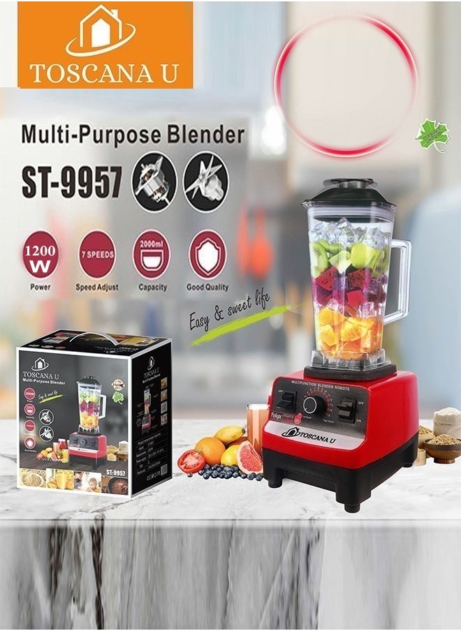 TOSCANA U - Electric Blender with Multi-functional Grain Grinder 2 liter Adjustable - Image 1