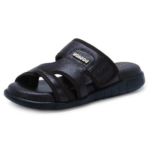 DOCTOR EXTRA SOFT Men's Memory Foam Cushion Footbed Sandals/Chappal for Adults with Adjustable Strap| Diabetic & Orthopedic|LightWeight & Comfortable Stylish & Anti-Skid Dr.Slippers & FlipFlops Gents A-03 - Image 1