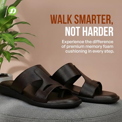 DOCTOR EXTRA SOFT Men's Memory Foam Cushion Footbed Sandals/Chappal for Adults with Adjustable Strap| Diabetic & Orthopedic|LightWeight & Comfortable Stylish & Anti-Skid Dr.Slippers & FlipFlops Gents A-03 - Image 3