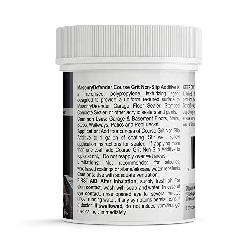 MasonryDefender Coarse Grit Clear Anti Slip Additive Floor Grip for Acrylic Sealers & Paints 4 oz for 1 Gallon - Creates Slip Resistant Surface - Image 2