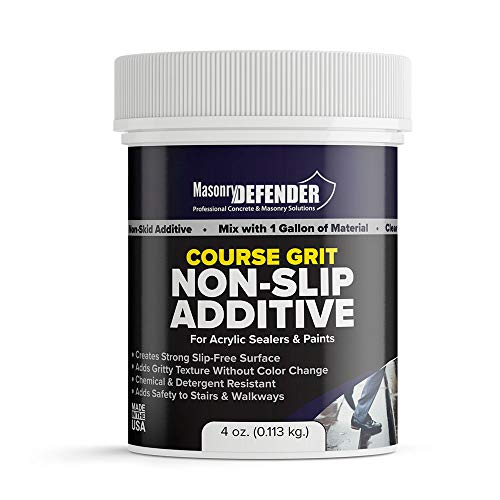 MasonryDefender Coarse Grit Clear Anti Slip Additive Floor Grip for Acrylic Sealers & Paints 4 oz for 1 Gallon - Creates Slip Resistant Surface - Image 1