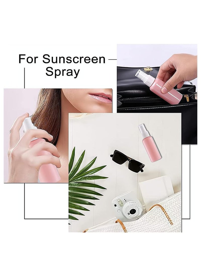 SYOSI - Fine Mist Mini Spray Plastic Bottles, Pump Spray Cap Refillable Reusable Empty Atomizer Spray Bottles Portable Travel, Suitable for Liquid, Perfume, 3 Pack, 50 Ml / 1.69 Oz, Pink - Image 1