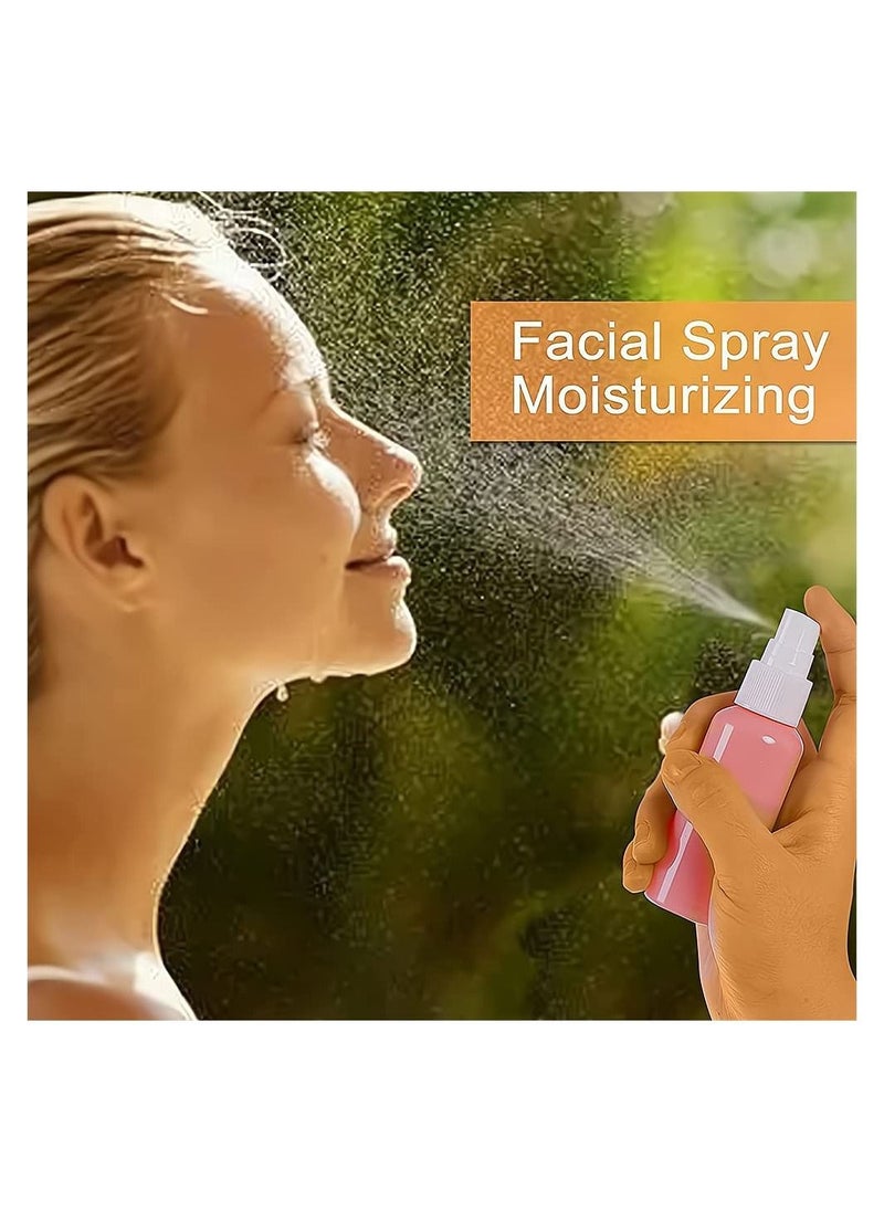 SYOSI - Fine Mist Mini Spray Plastic Bottles, Pump Spray Cap Refillable Reusable Empty Atomizer Spray Bottles Portable Travel, Suitable for Liquid, Perfume, 3 Pack, 50 Ml / 1.69 Oz, Pink - Image 1