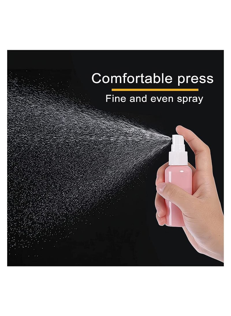 SYOSI - Fine Mist Mini Spray Plastic Bottles, Pump Spray Cap Refillable Reusable Empty Atomizer Spray Bottles Portable Travel, Suitable for Liquid, Perfume, 3 Pack, 50 Ml / 1.69 Oz, Pink - Image 1