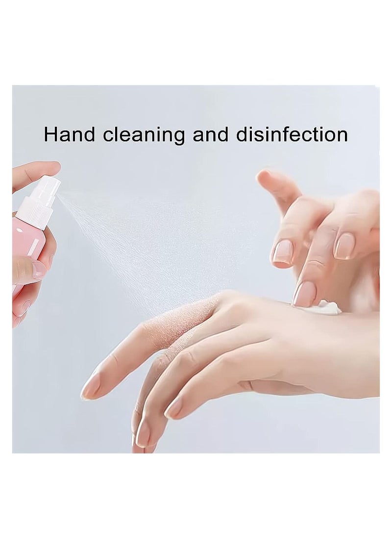 SYOSI - Fine Mist Mini Spray Plastic Bottles, Pump Spray Cap Refillable Reusable Empty Atomizer Spray Bottles Portable Travel, Suitable for Liquid, Perfume, 3 Pack, 50 Ml / 1.69 Oz, Pink - Image 1