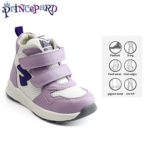 princepard Orthopedic Shoes for Kids with Arch Ankle Support for Girls and Boys Flat FootHigh Top Corrective SneakersAntiSlip Soles Pink - Image 3