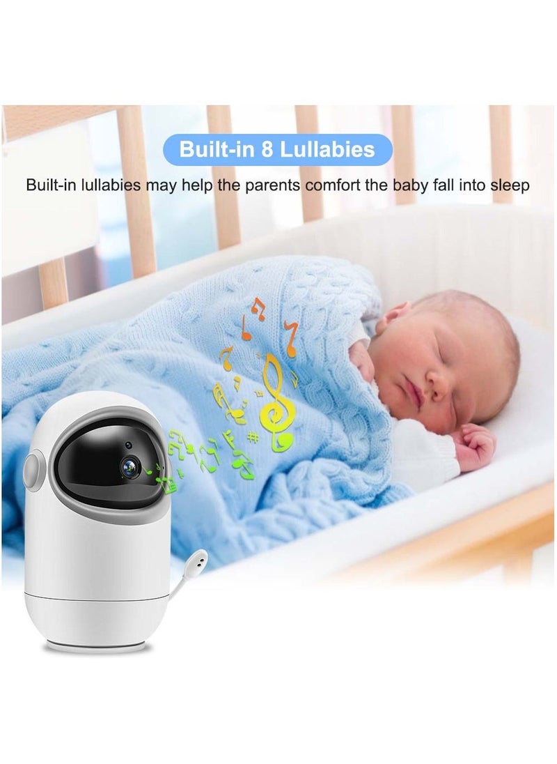 Generic - 4.3" Large Screen Video Baby Monitor, Wireless Smart PTZ Camera, 19 Hours Battery Life, 850 Feet Long Range, 2 Way Audio, Night Vision, Temperature Sensor, Power Saving Mode, Built-in Lullabies - Image 1