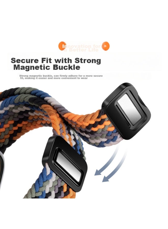 Bho Suitable For Apple Watch Band, Apple Watch S10/ultra2/s9/se Braided Loop Band, Iwatch S8/7/6/5/4 Nylon Magnetic Buckle Watch Strap - Image 3