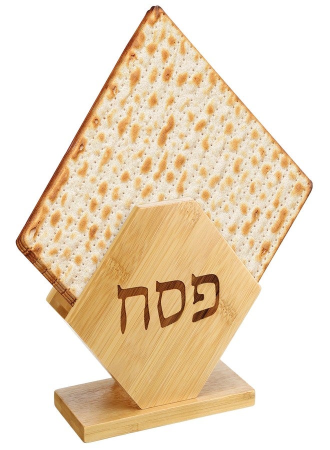 Tiangrid Passover Seder Matzah Holder Bamboo Matzoh Holder with Base Seder Plates for Table Decor, Matzo Box for Passover Gifts Decorations - Image 1