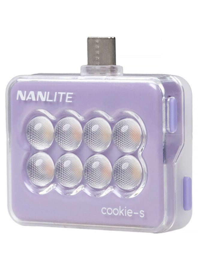 نانليت Nanlite cookie USB-C Mini Square LED (Lavender) - Image 3