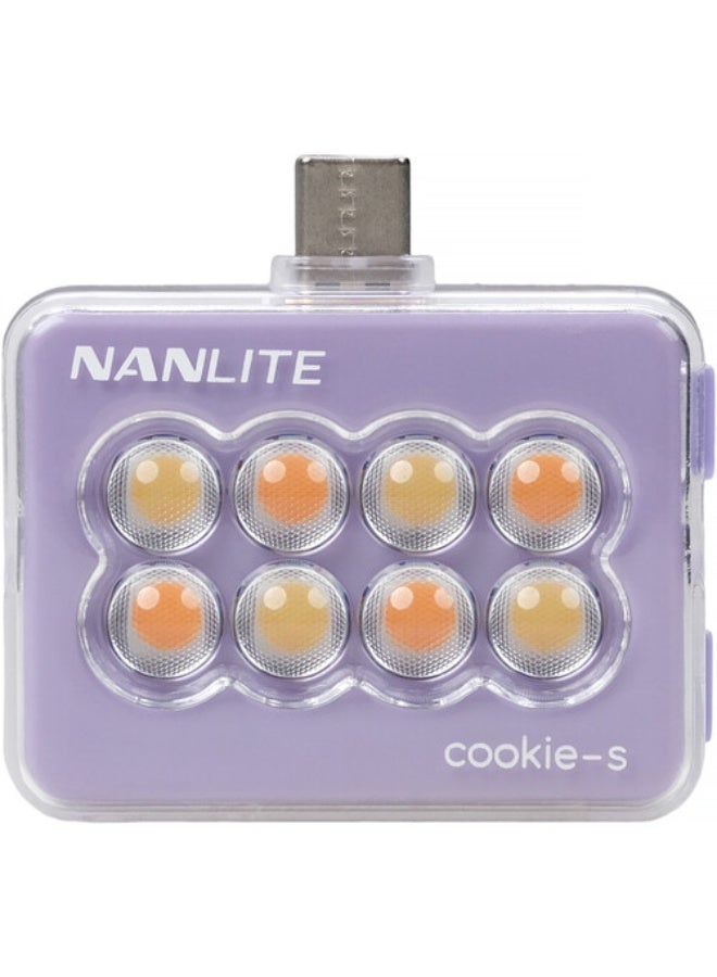نانليت Nanlite cookie USB-C Mini Square LED (Lavender) - Image 1