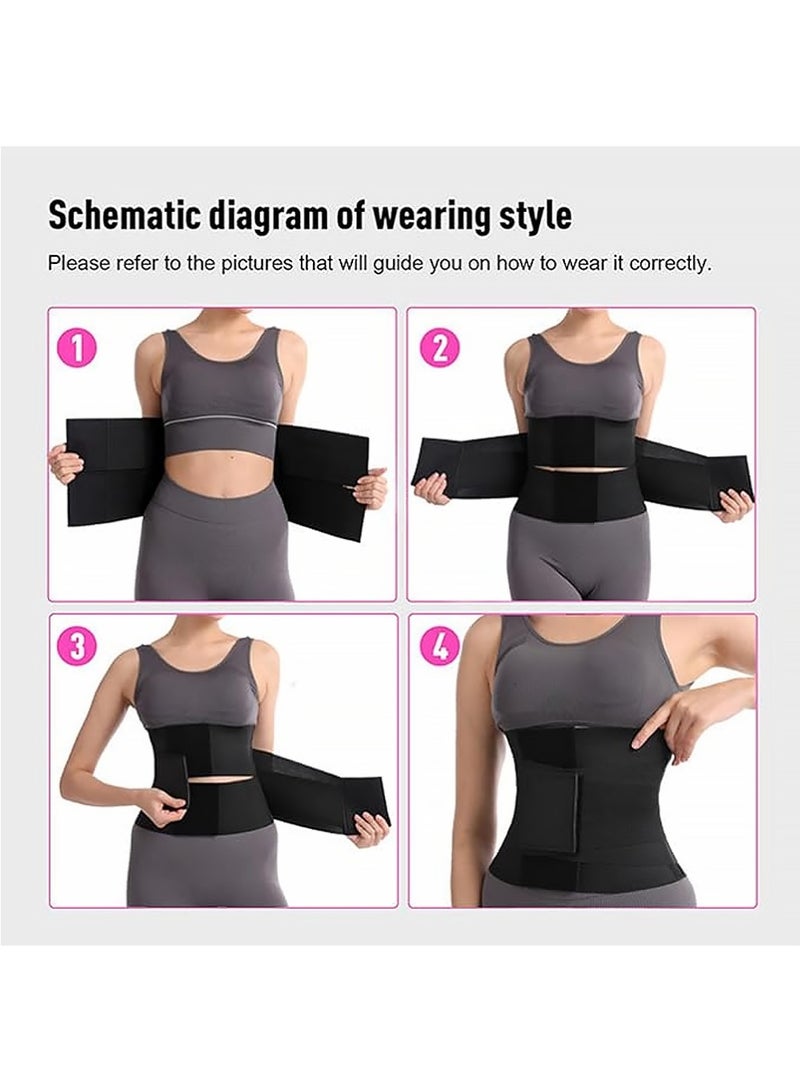YOUGE Waist Trainer for Women Triple Belt Body Shaper Waist Trainer Corset with zipper and 3 Rows Closure, Sauna Workout Trimmer Belts Underbust Corset Tummy Control Hourglass Slimming Belly Body Shaper(M)  - Image 5