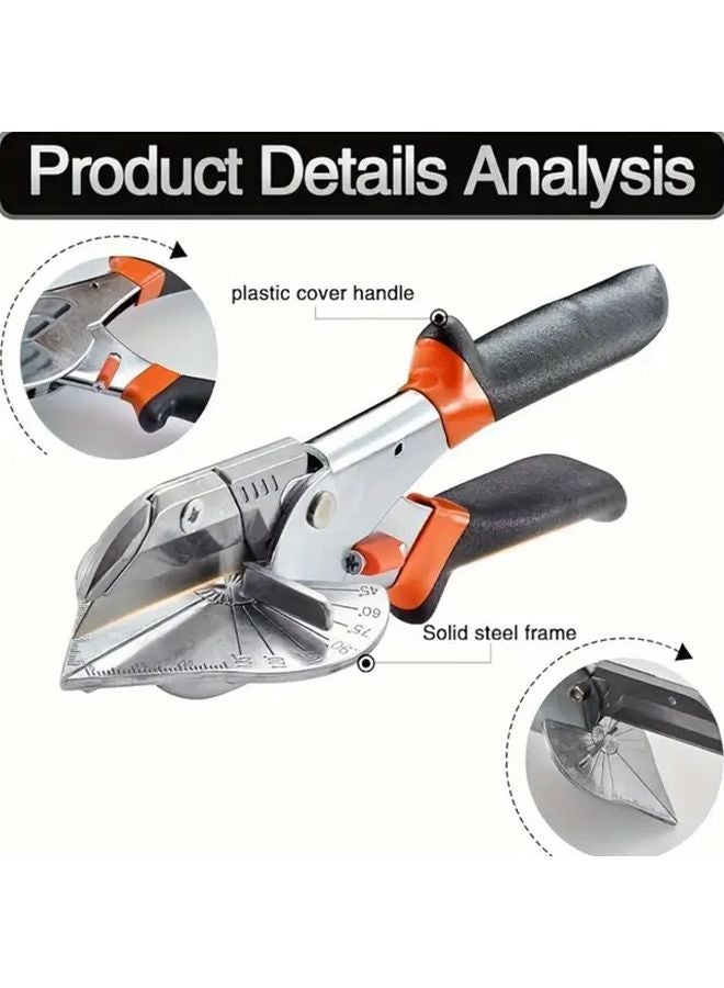 Silvery Multi Angle Oblique Cutter Manual Tool For Plastic PVC And Mold Decoration - Image 5