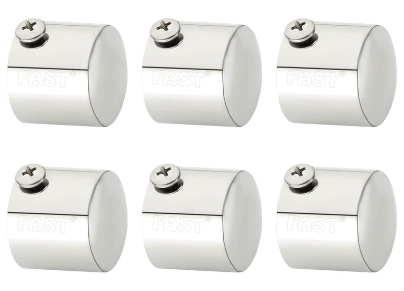 FAST غطاء نهاية قضيب الستارة المعدني الثقيل من الفولاذ المقاوم للصدأ CB45S للباب والنافذة 1 بوصة ملحقات قضيب الستارة (6) - Image 1