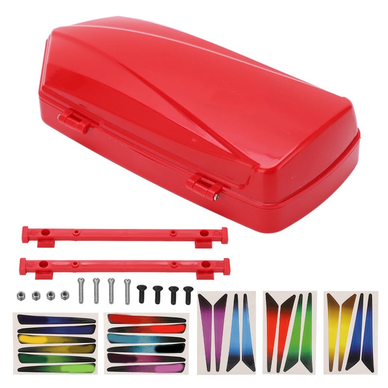 RC Car Roof Trunk Luggage Suitcase Storage Box for 1/10 1/8 Remote Control Car Upgrade PartsRed - Image 2