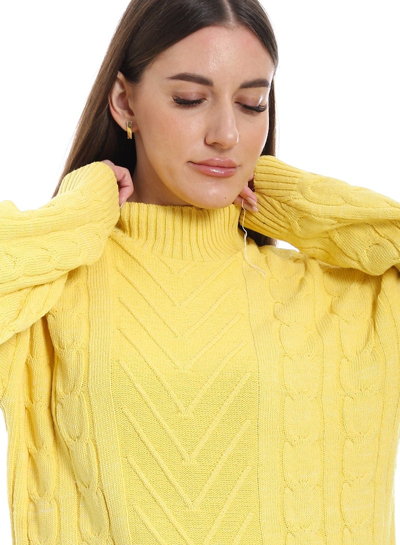 سيزار بلوفر صوف حريمي سادة  نصف رقبة وتصميمات متعددة  - Image 3