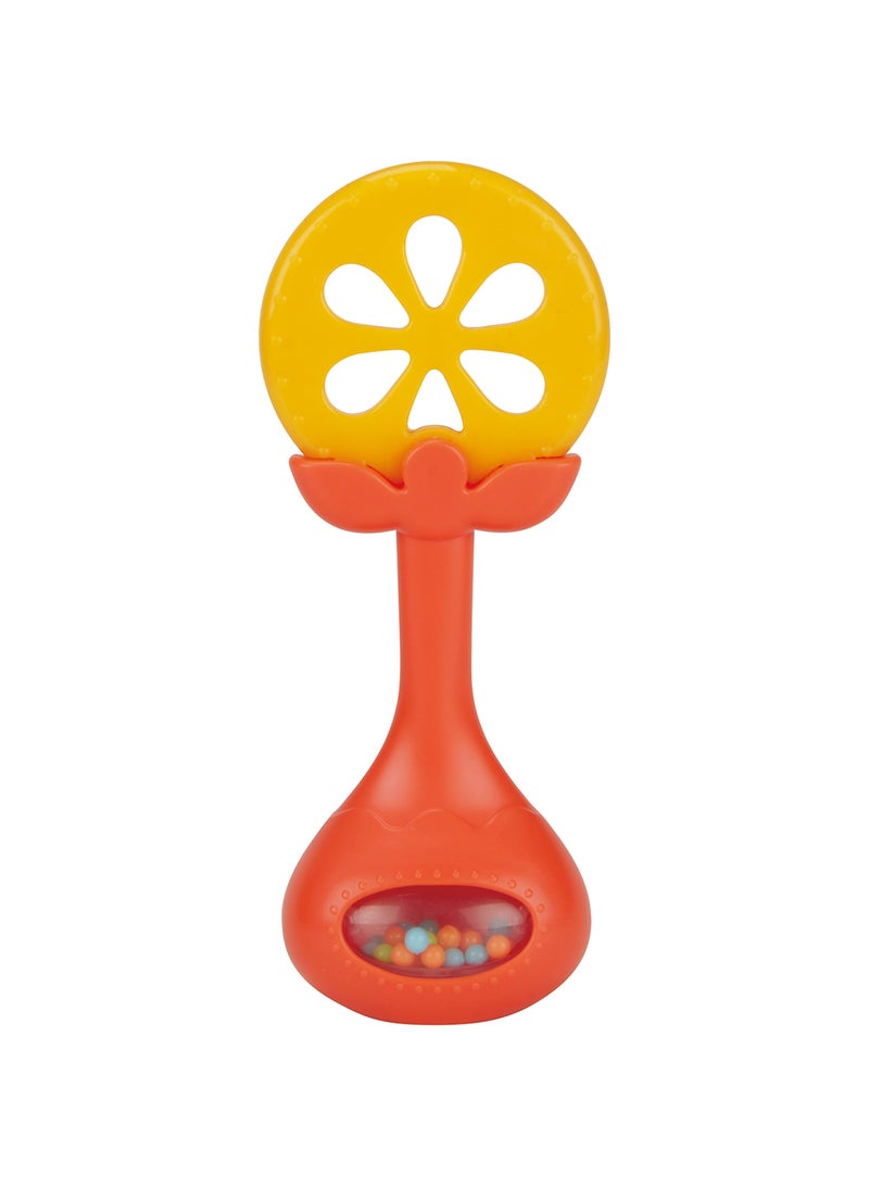 Halamodo Newborn Toys Fruit Rattle ‘n Rock,2-in-1 Maracas Soft Musical Instruments for Developmental Play Babies Ages 3+ Months, Can be Chewed - Image 1
