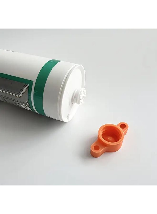 Orange Silicone Sealant Caps For Standard Tubes Prevent Drying Home Renovation Kit - Image 1