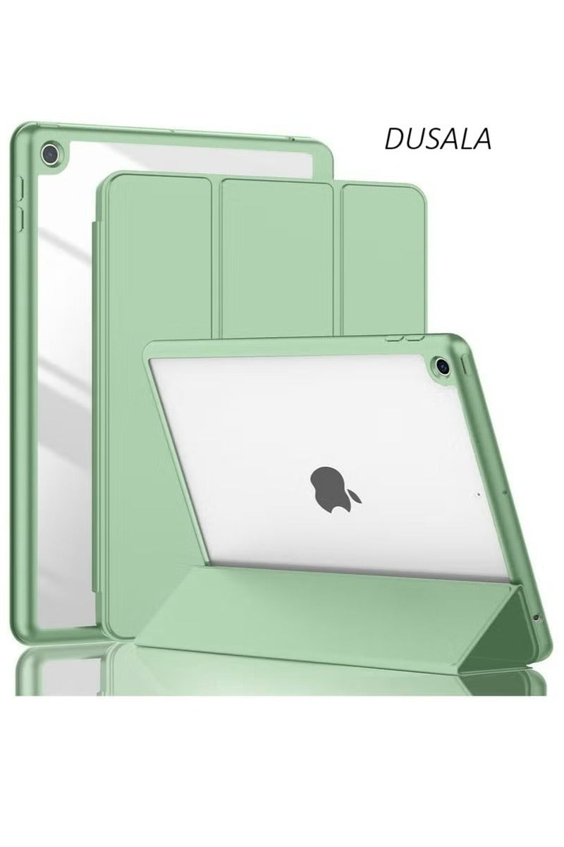 DUSALA iPad 10.2-Inch Case for 9th, 8th & 7th Generation – Sea Green Slim Protective Cover with Pencil Holder, Auto Wake/Sleep Smart Cover & Clear Transparent Shockproof Back – Lightweight Stand Case for iPad 2021/2020/2019 – Stylish & Functional Design - Image 1